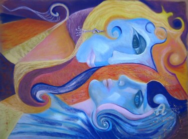 la masque et la femme bleue